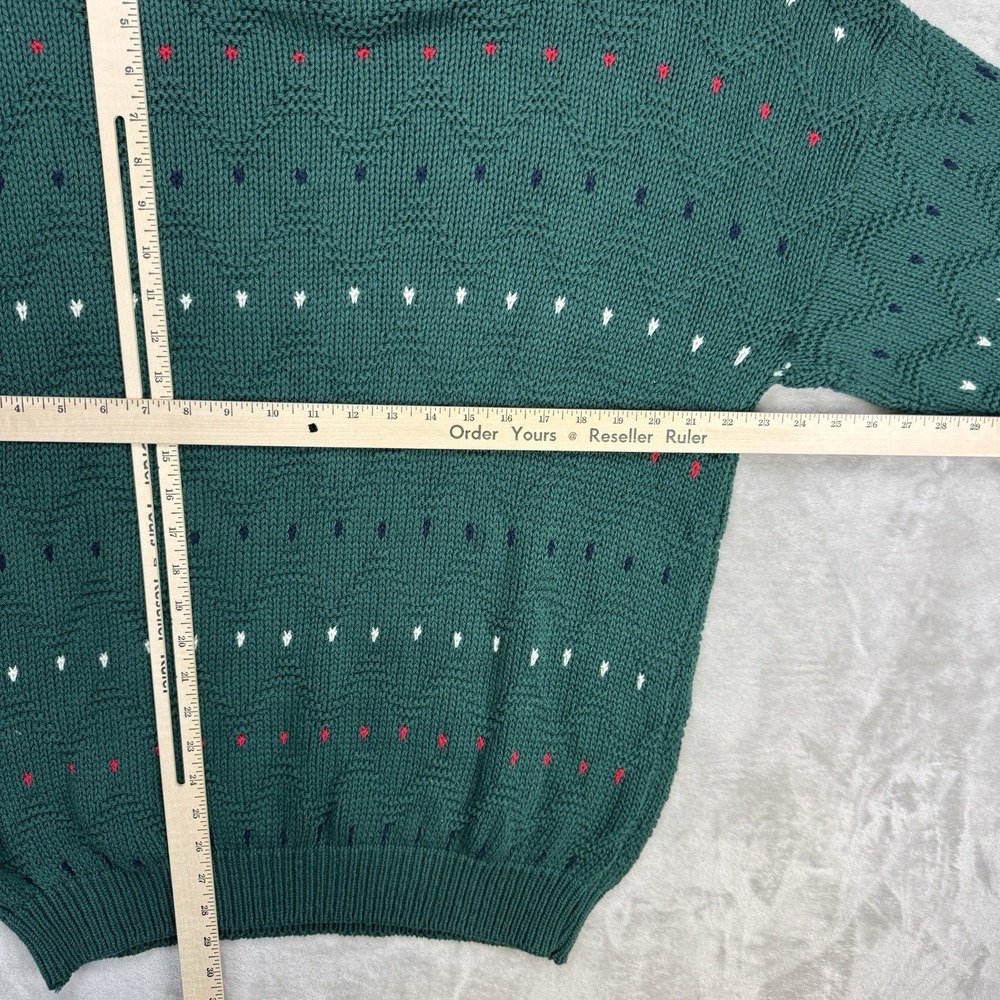 Vtg Hampton‎ Bay Sweater Mens L Birdseye Ski Knit Grandpa Fisherman USA Textured - Picture 6 of 8